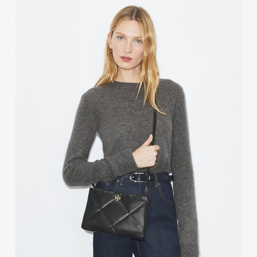 Tory Burch Kira Diamond Quilt Crossbody Bag Black