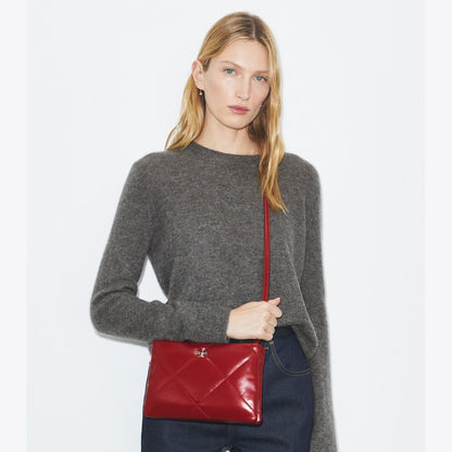 Tory Burch Kira Diamond Quilt Crossbody Bag Red