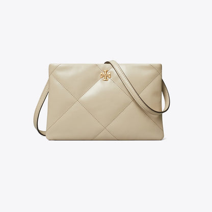 Tory Burch Kira Diamond Quilt Crossbody Bag Light Stone