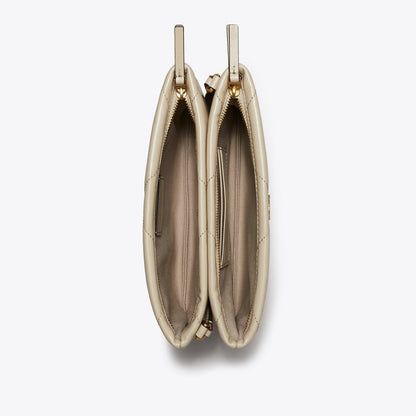 Tory Burch Kira Diamond Quilt Crossbody Bag Light Stone