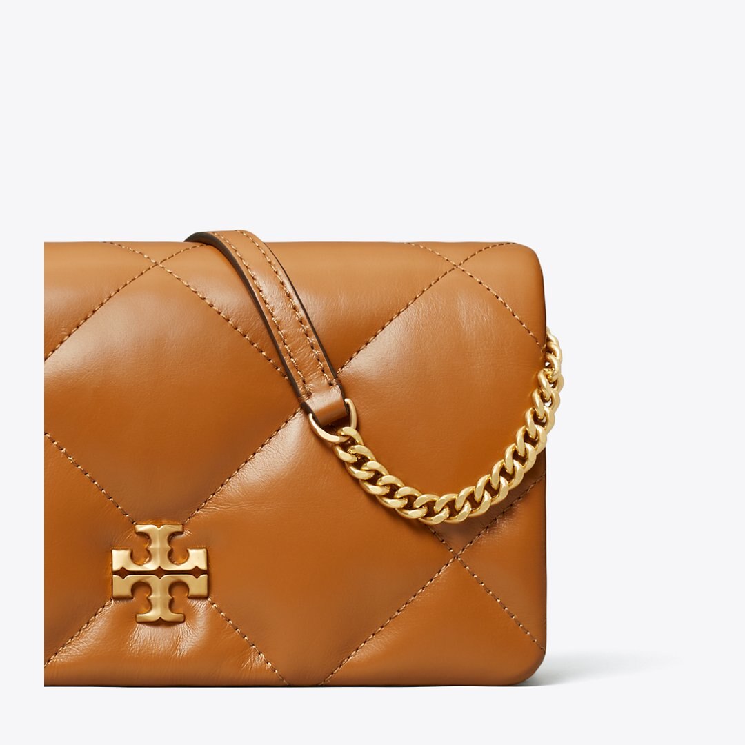 Tory Burch Kira Diamond Quilt Crossbody Classic Chestnut