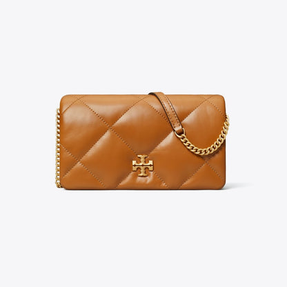 Tory Burch Kira Diamond Quilt Crossbody Classic Chestnut