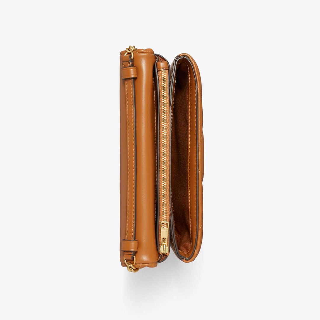 Tory Burch Kira Diamond Quilt Crossbody Classic Chestnut