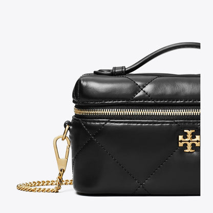 Tory Burch Kira Diamond Quilt East-West Vanity Case Black