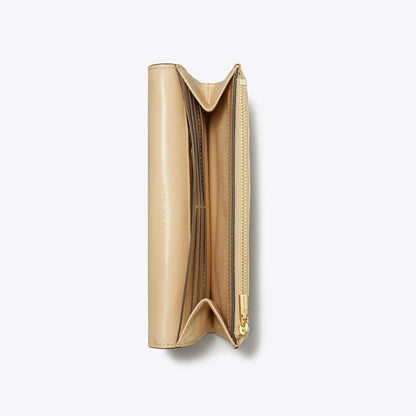 Tory Burch Kira Diamond Quilt Flap Wallet Vanilla Soft Serve