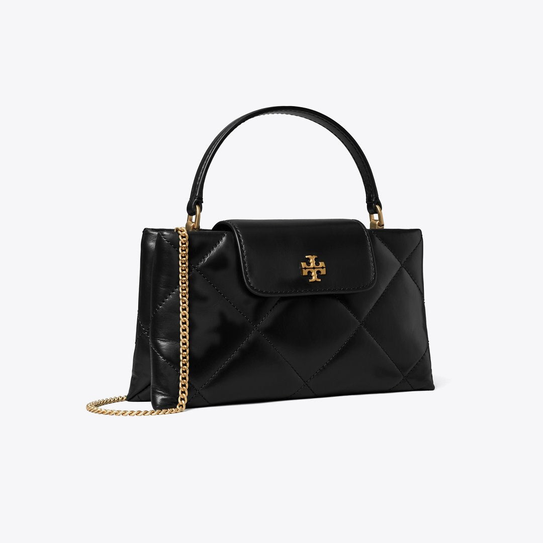 Tory Burch Kira Diamond Quilt Top-Handle Bag Black