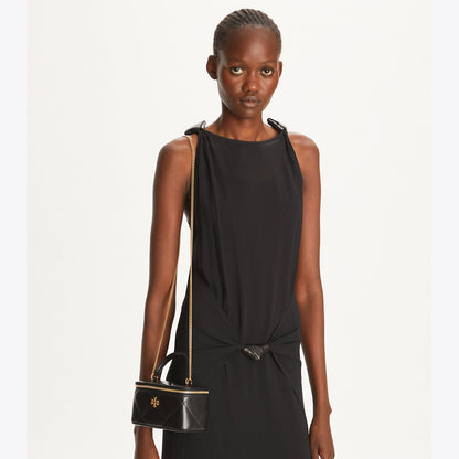 Tory Burch Kira Diamond Quilt Vanity Case Black