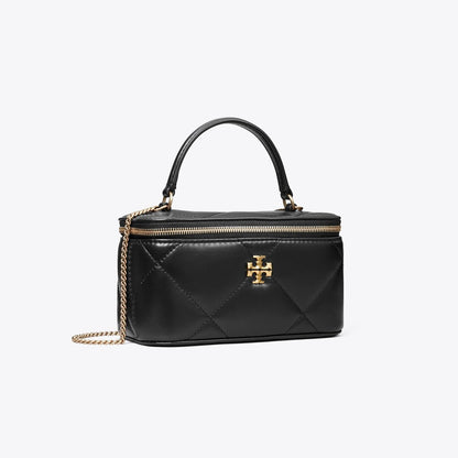 Tory Burch Kira Diamond Quilt Vanity Case Black