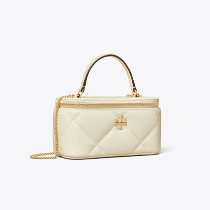 Tory Burch Kira Diamond Quilt Vanity Case Warm White