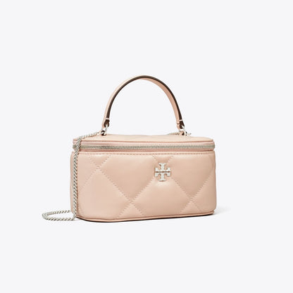 Tory Burch Kira Diamond Quilt Vanity Case Soft Pink