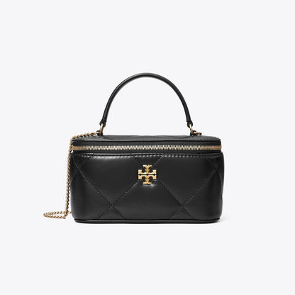 Tory Burch Kira Diamond Quilt Vanity Case Black