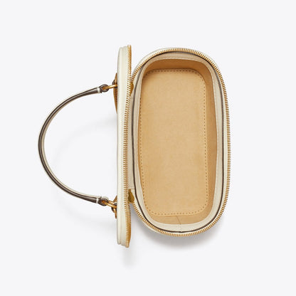 Tory Burch Kira Diamond Quilt Vanity Case Warm White