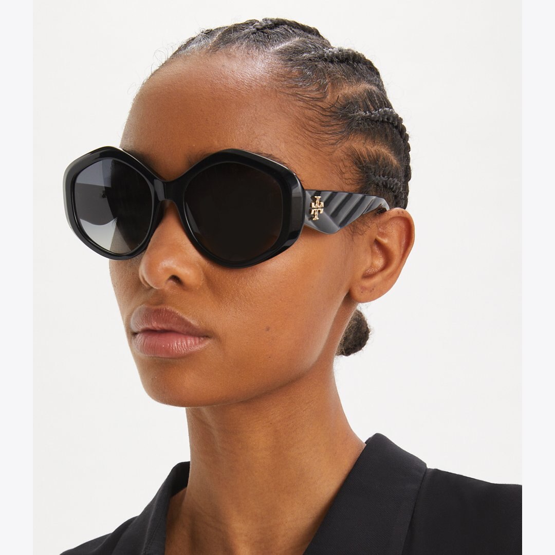 Tory Burch Kira Geometric Sunglasses HONEY TORTOISE/BROWN GRADIENT