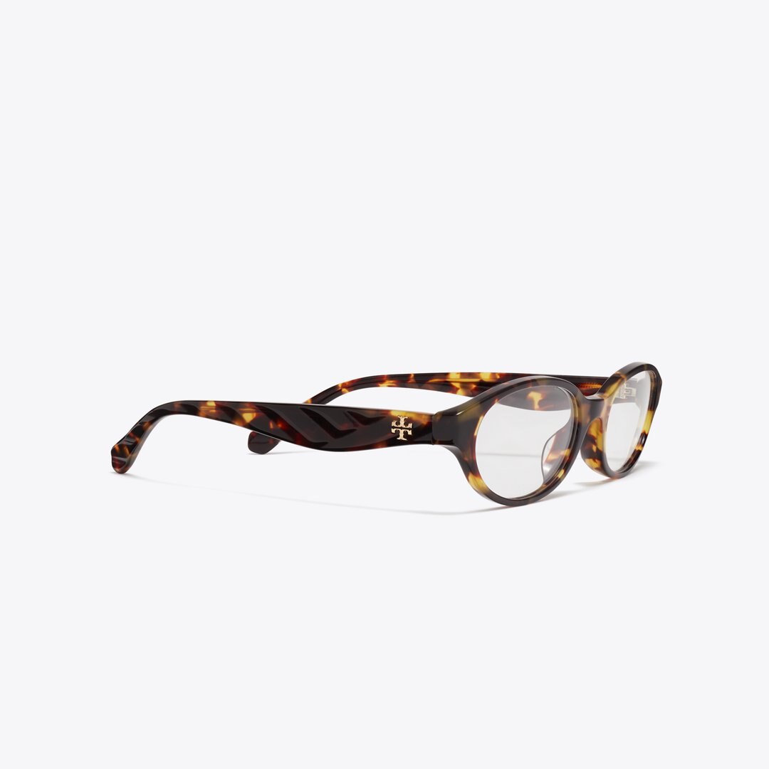 Tory Burch Kira Oval Eyeglasses DARK TORTOISE