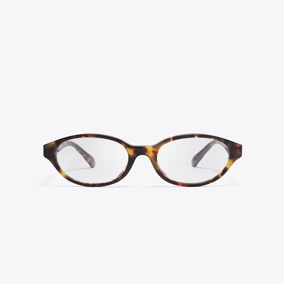 Tory Burch Kira Oval Eyeglasses DARK TORTOISE