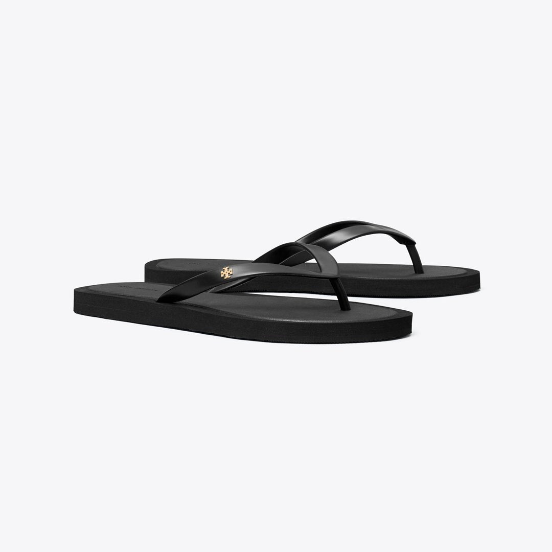 Tory Burch Kira Padded Flip-Flop PERFECT BLACK / GOLD