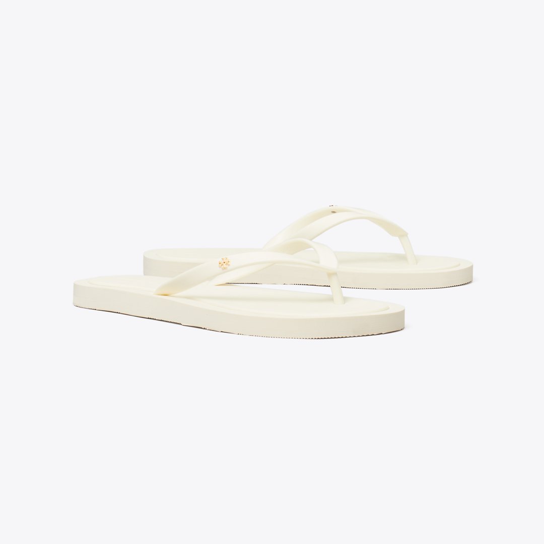 Tory Burch Kira Padded Flip-Flop NEW IVORY / GOLD