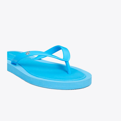 Tory Burch Kira Padded Flip-Flop CAVE BLUE / SILVER