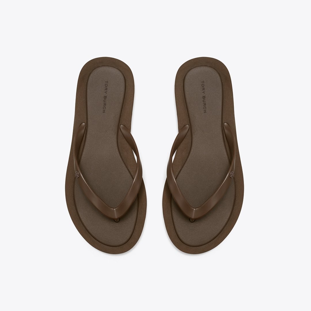 Tory Burch Kira Padded Flip-Flop DARK COCOA / DARK COCOA