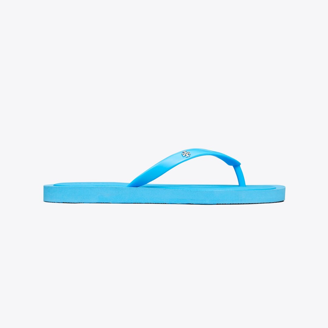 Tory Burch Kira Padded Flip-Flop CAVE BLUE / SILVER