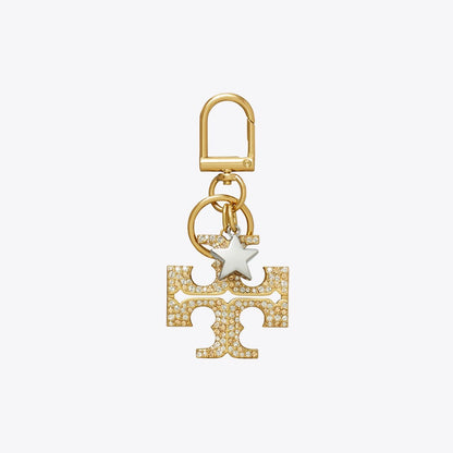 Tory Burch Kira Pav Star Logo Key Charm Rolled Gold