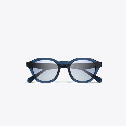 Tory Burch Kira Round Sunglasses TRANSPARENT BLUE/BLUE GRADIENT