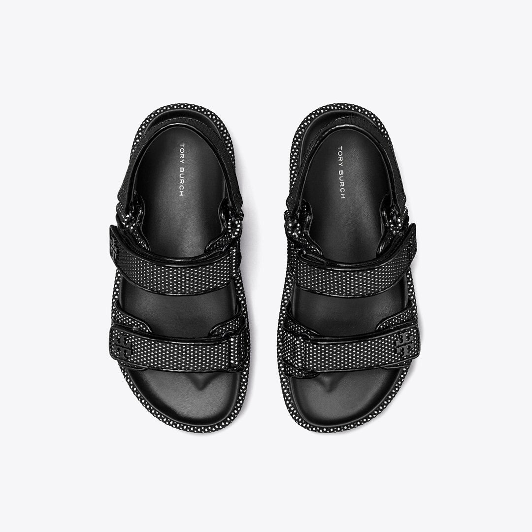 Tory Burch Kira Sport Sandal PERFECT BLACK / NEW IVORY