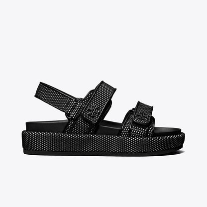 Tory Burch Kira Sport Sandal PERFECT BLACK / NEW IVORY