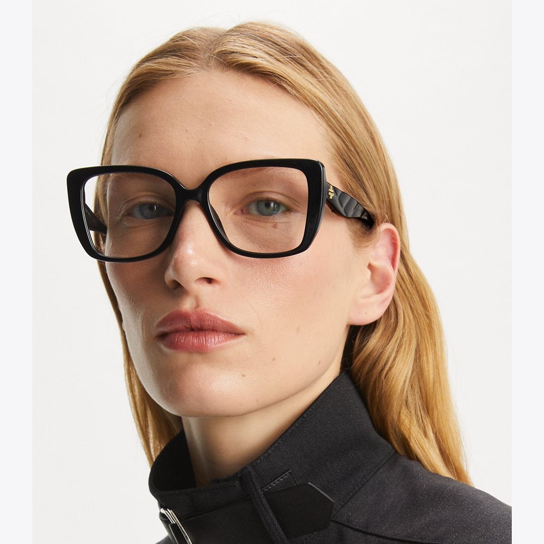 Tory Burch Kira Square Eyeglasses BLACK
