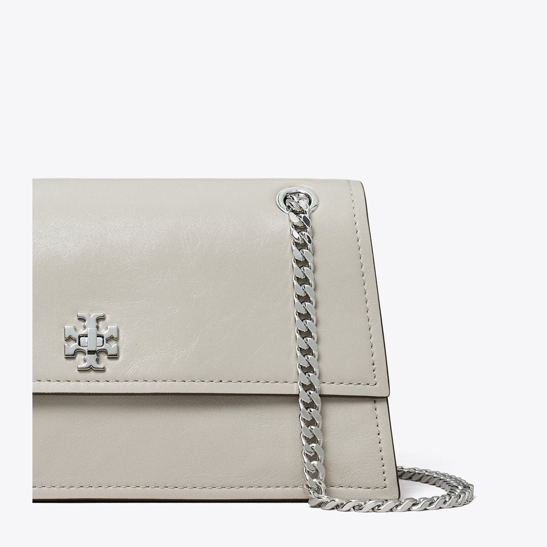 Tory Burch Kira Turnlock Shoulder Bag Dove Gray