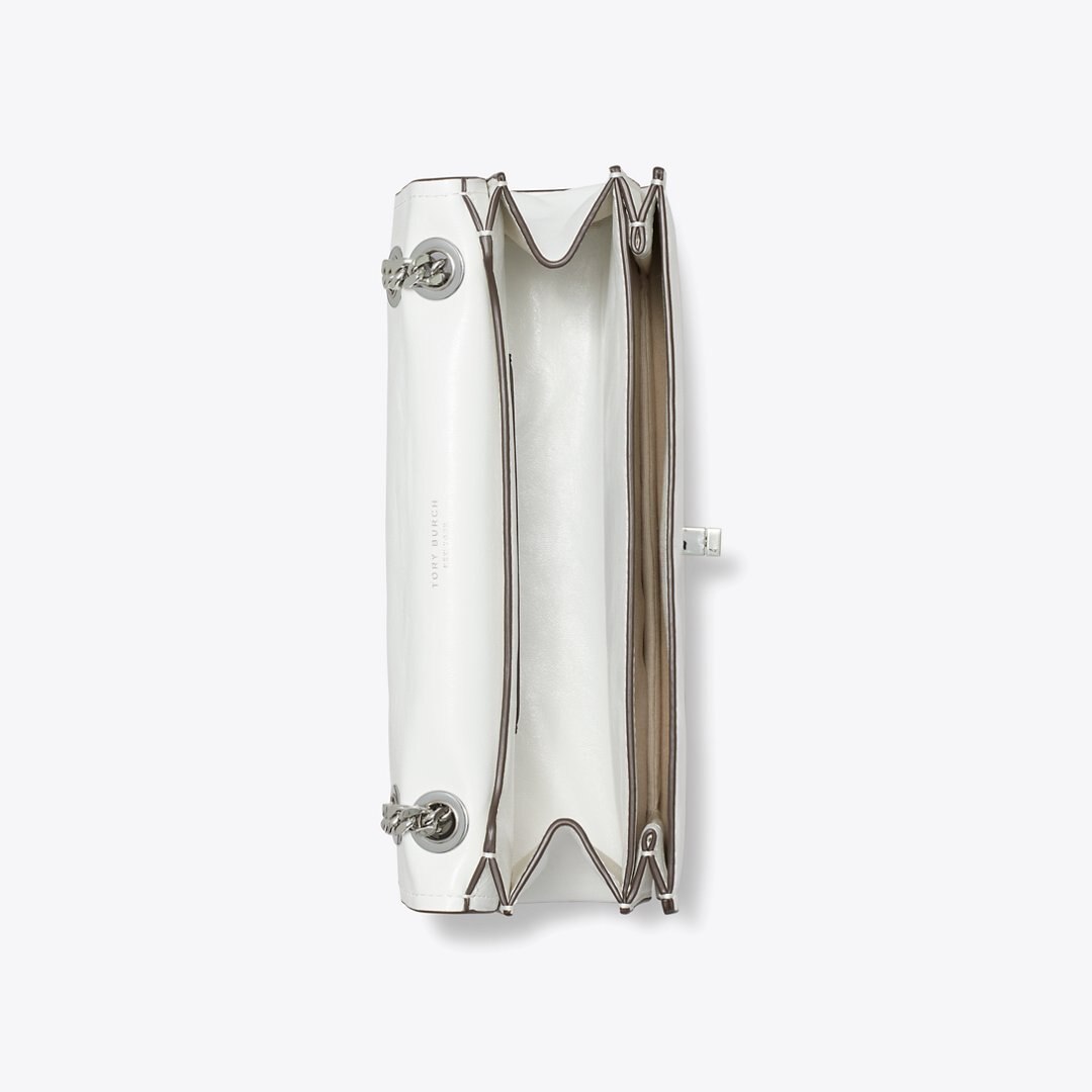 Tory Burch Kira Turnlock Shoulder Bag BIANCO