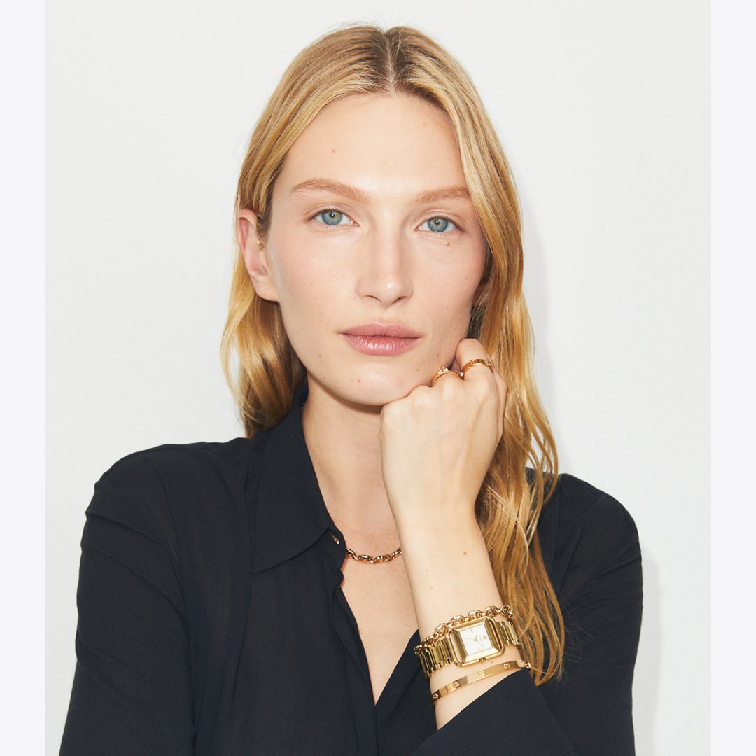 Tory Burch Kira Watch IVORY/GOLD