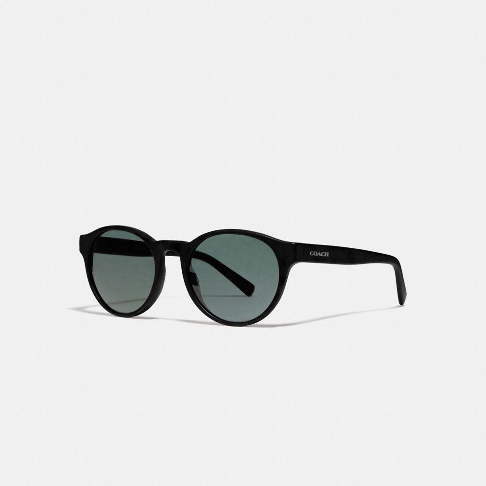 Coach Wythe Round Sunglasses Black
