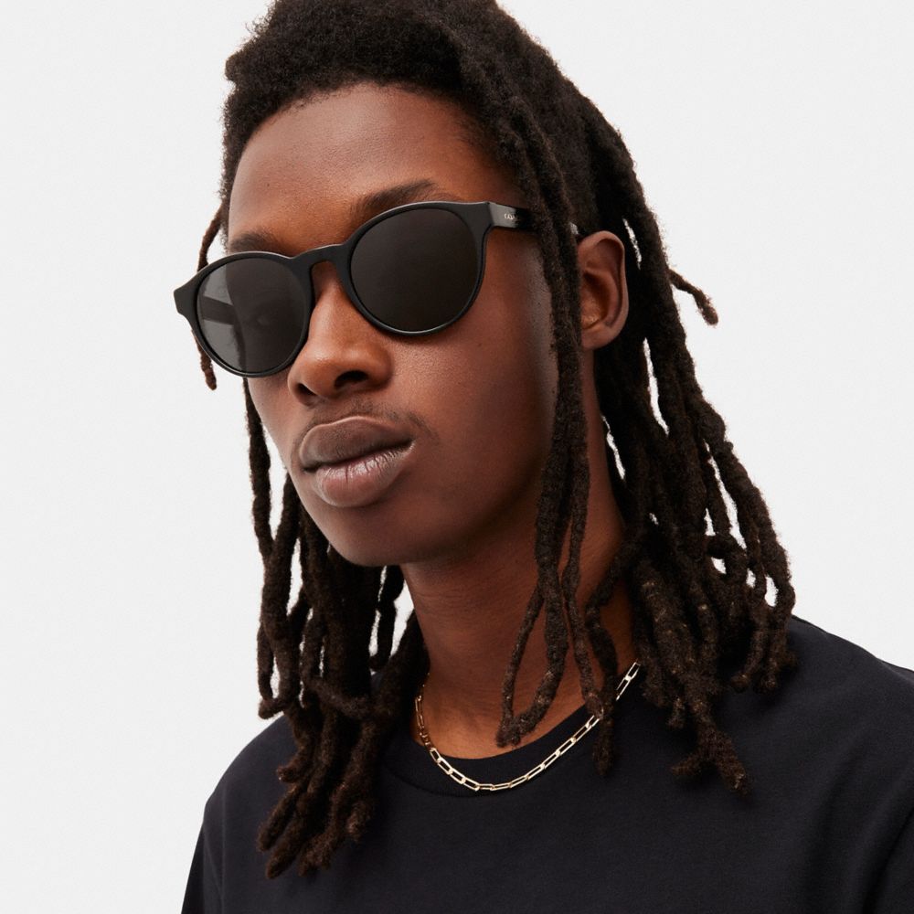 Wythe Round Sunglasses Black Black