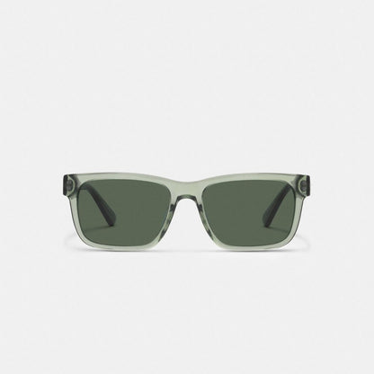 Square Frame Sunglasses Transparent Green Transparent Green