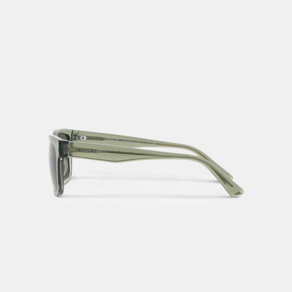 Coach Square Frame Sunglasses Transparent Green