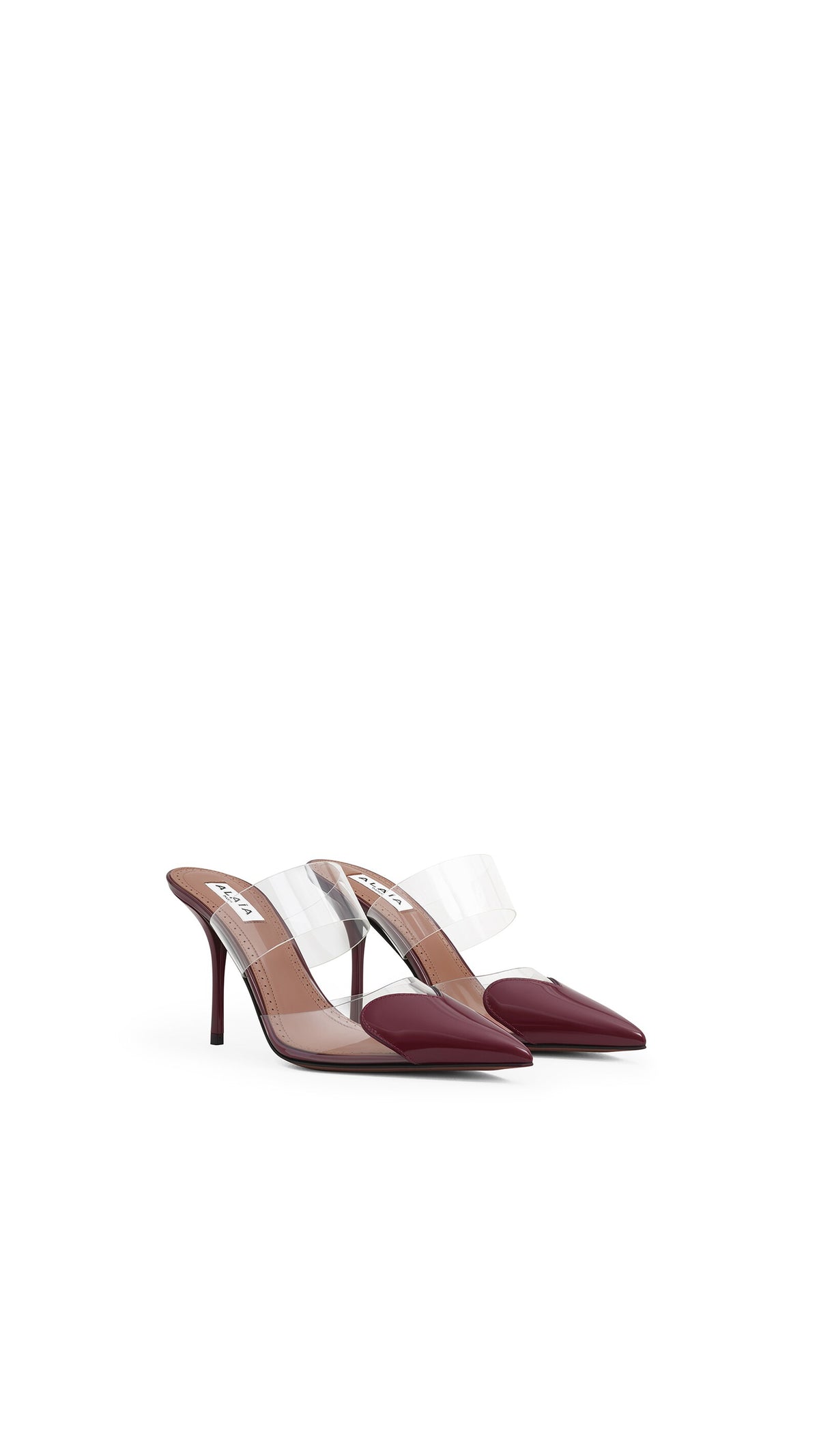 Alaïa Le Cœur Mules In Patent Leather