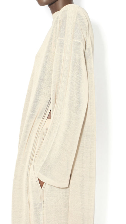 Alaïa Silk Linen Kaftan Dress