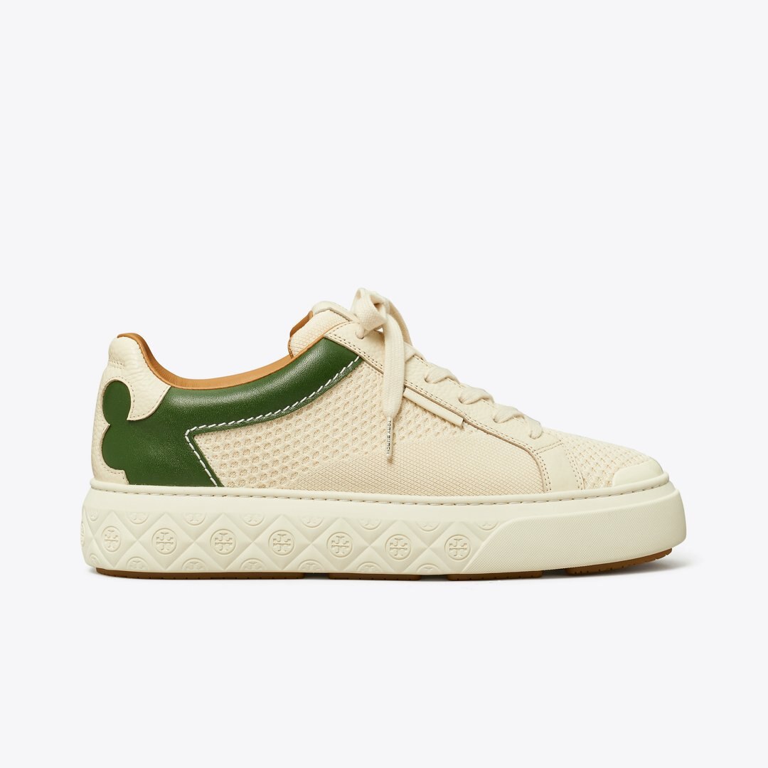 Tory Burch Ladybug Sneaker LIGHT CREAM / DARK CLOVER