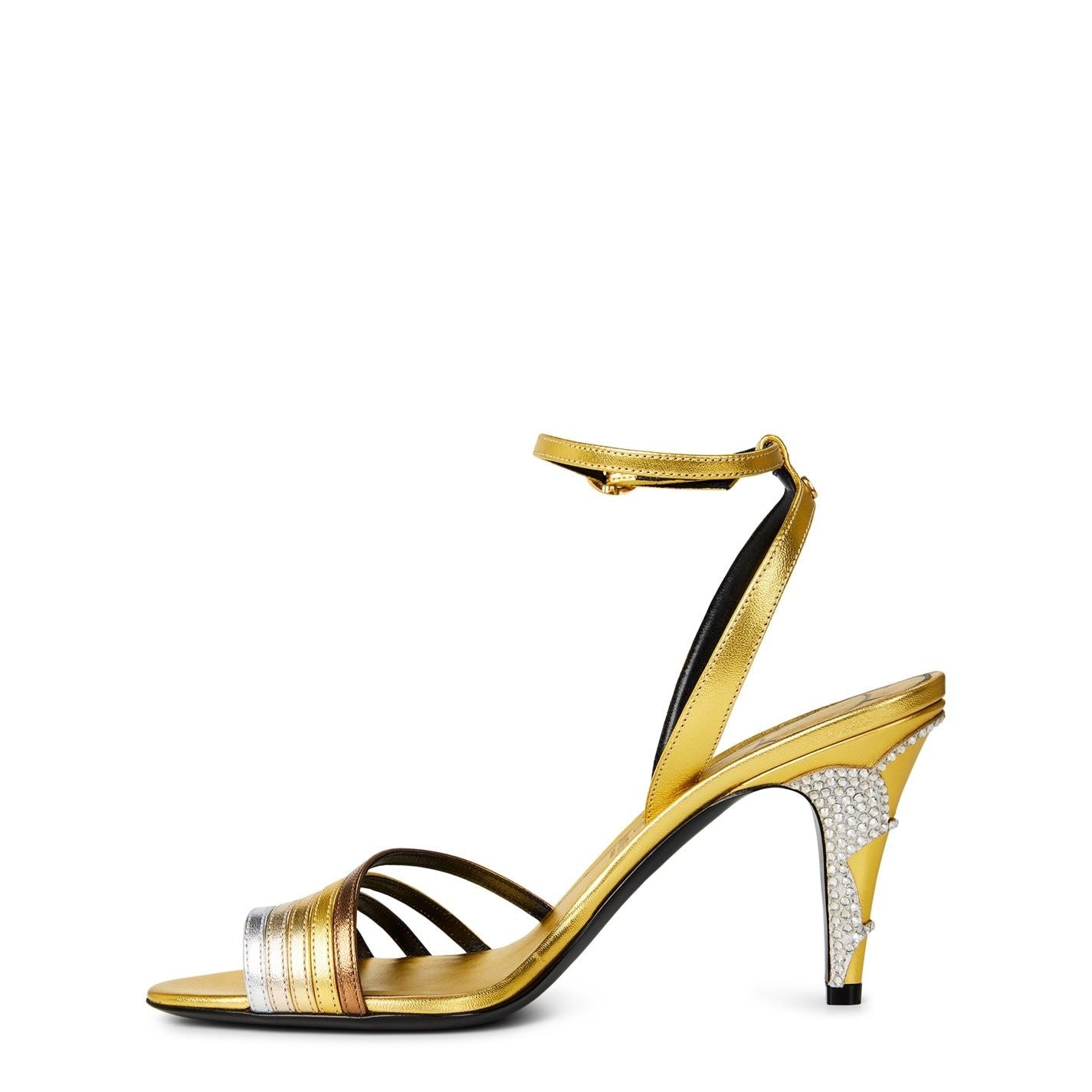  Ladycrush Laminated Nappa Sandals Bronzo