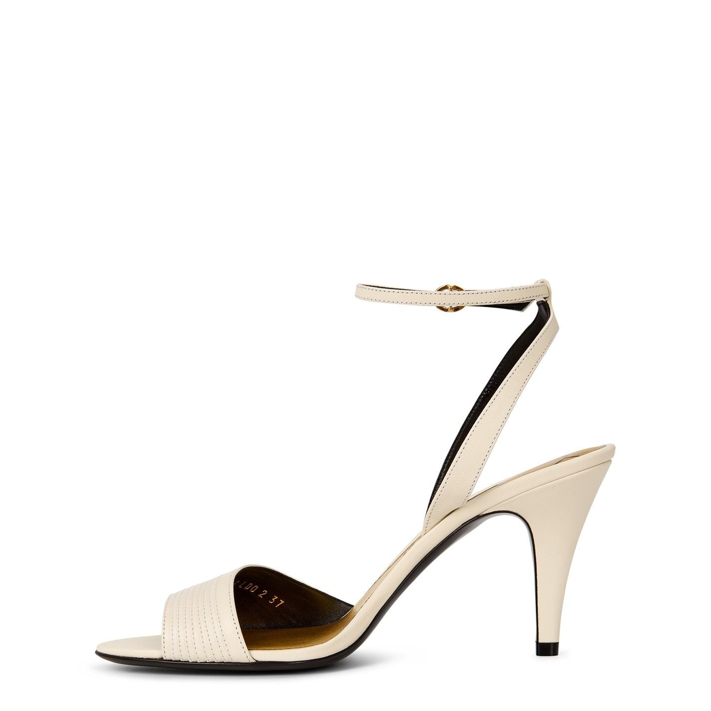 Ladycrush Laminated Nappa Sandals Ivory