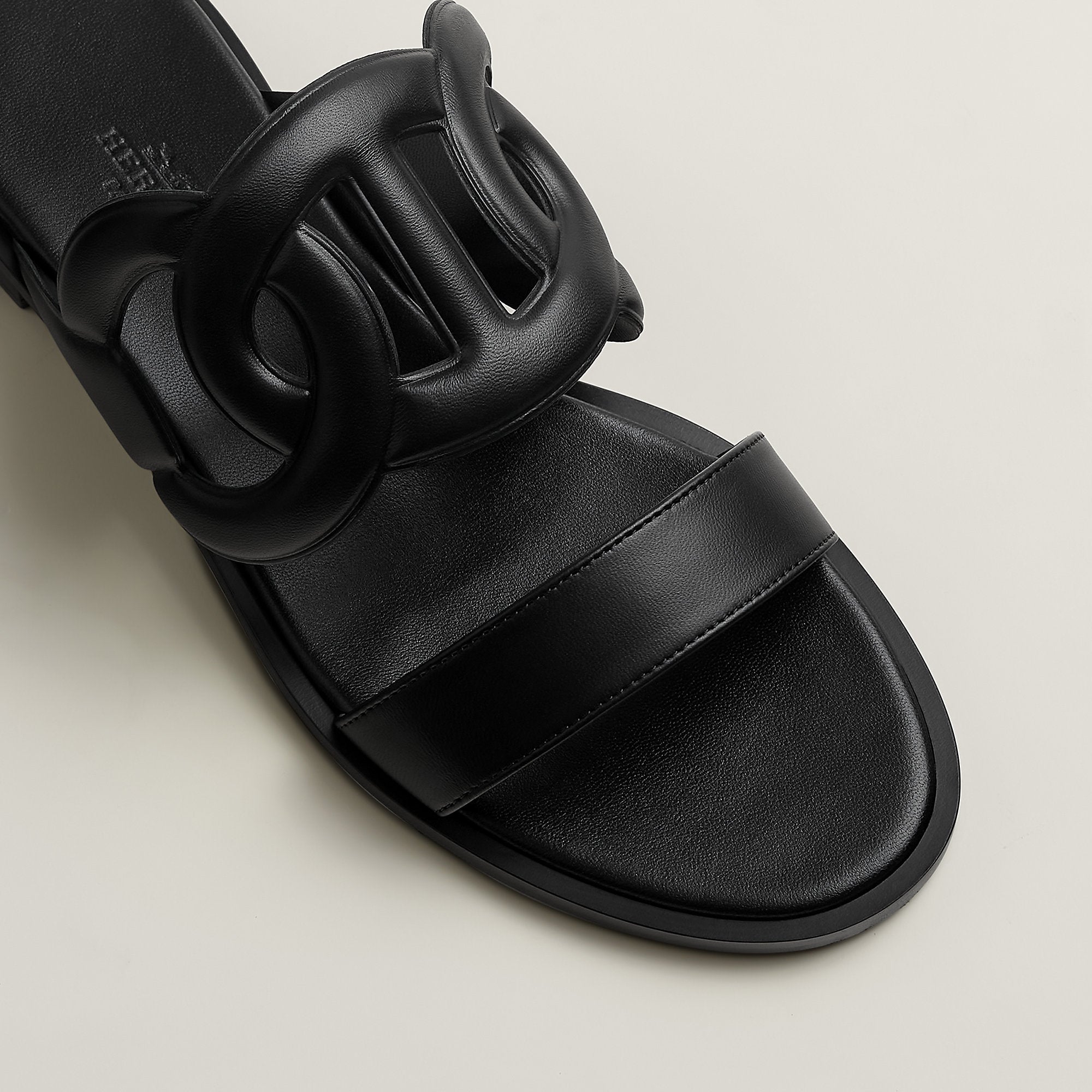  Hermes Lagune Sandal Noir