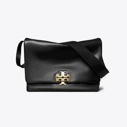 Tory Burch Large Charlie Runway Shoulder Bag BLACK/GOLD
