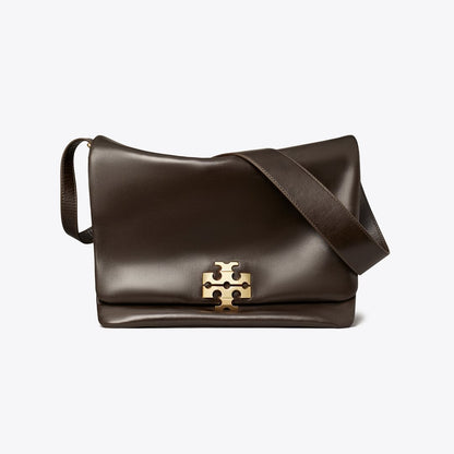 Tory Burch Large Charlie Shoulder Bag Warm Mahogany