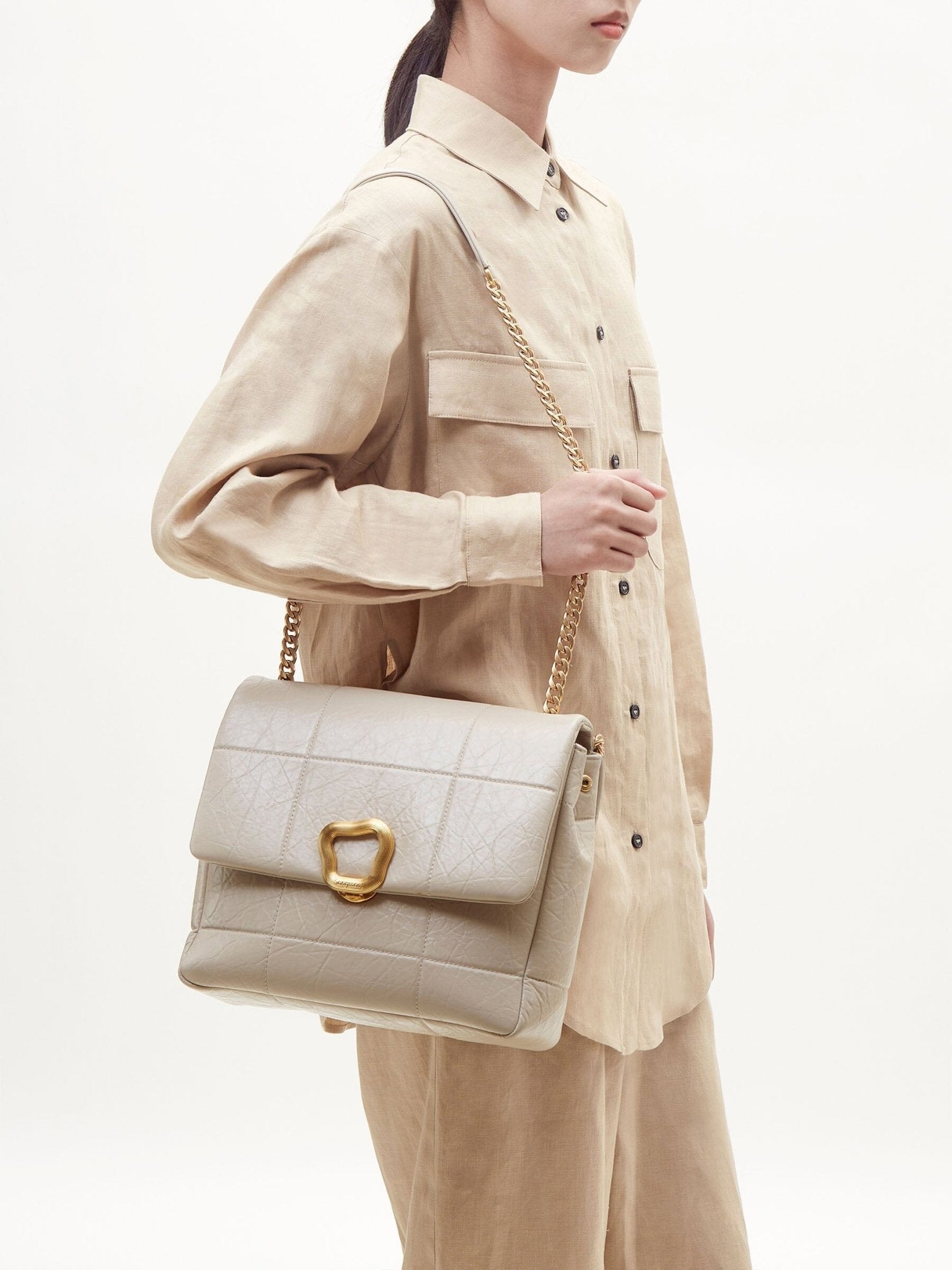 Songmont Large Chocolate Bag Pearl Grey