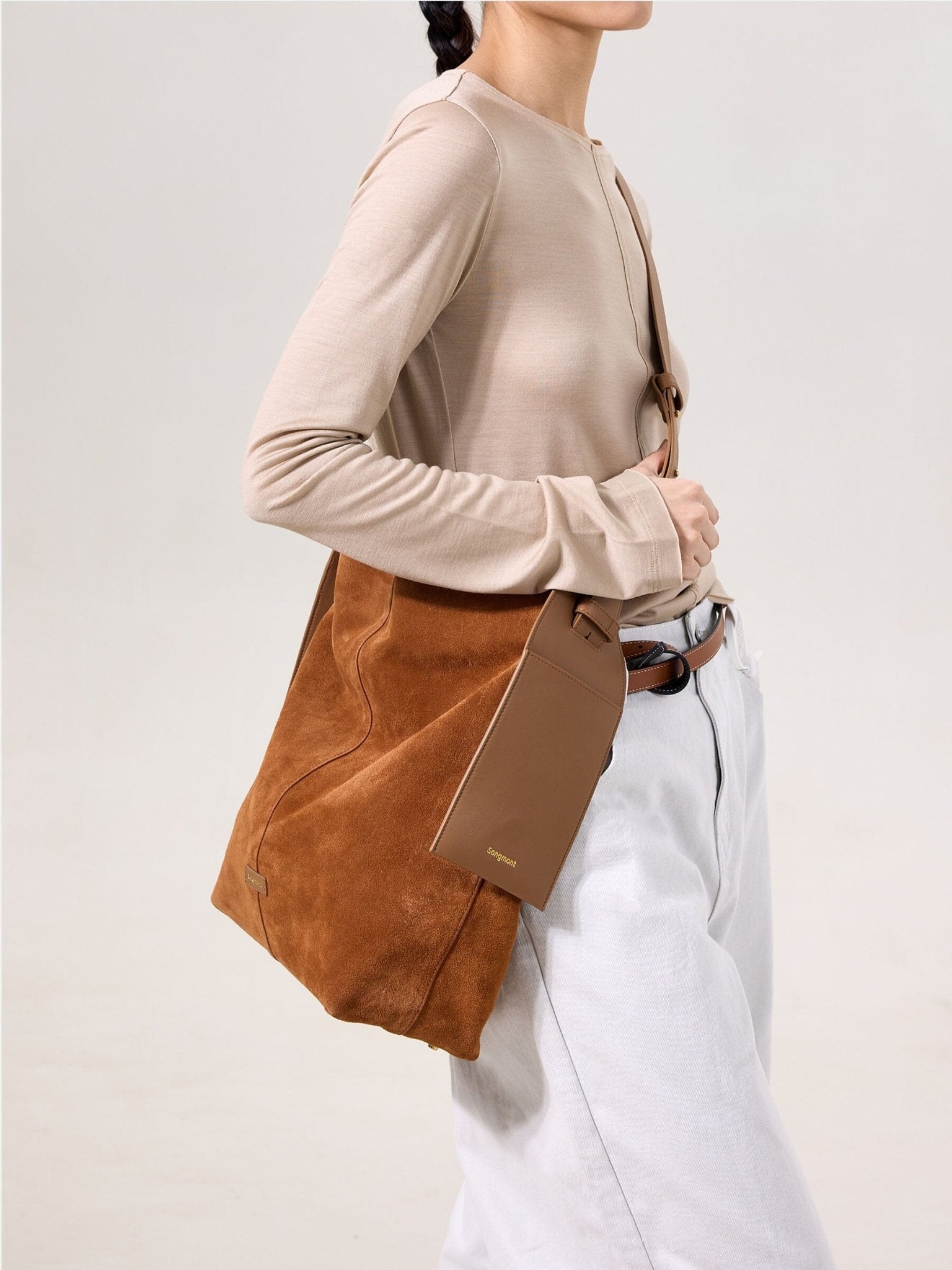 Songmont Large Drippy Tote Bag Caramel