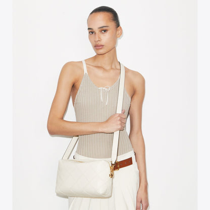 Tory Burch Large Fleming Soft Crossbody Bag Light Cream