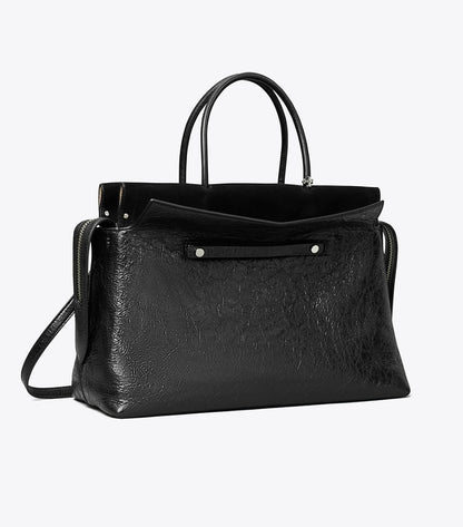 Large Mercer Distressed Satchel Black Black