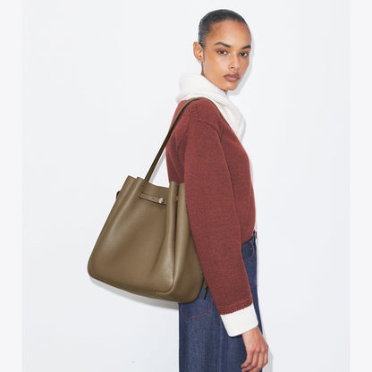 Tory Burch Large Romy Bucket Bag Wild Mushroom