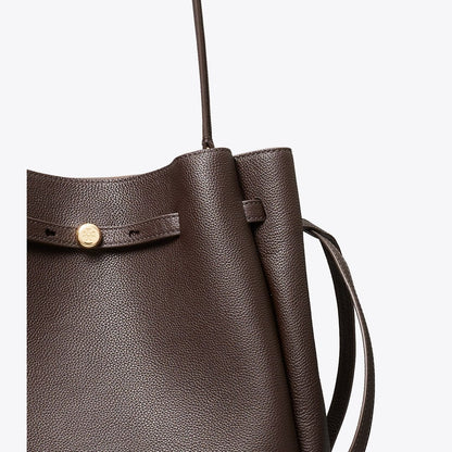 Tory Burch Large Romy Bucket Bag Deep Brown